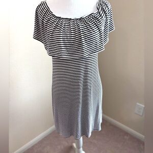 Mm mm mm black and white striped dress - Medium
